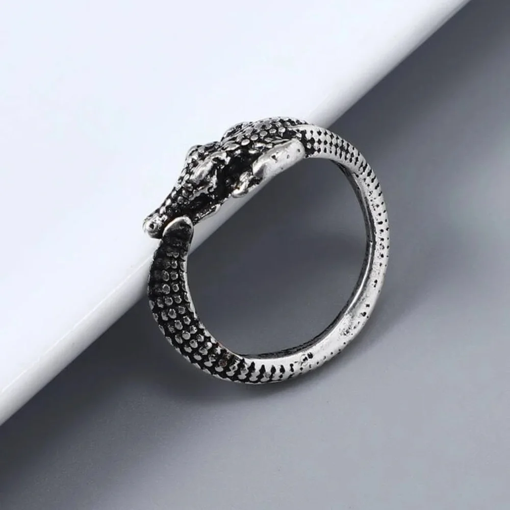 New MENS Crocodile Marine Grade Stainless Steel SAE 316L A4 Boho Ring